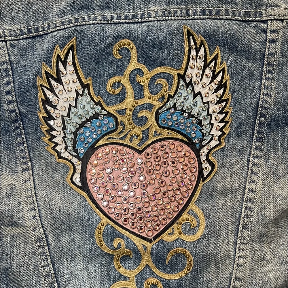 Kippys Vintage Denim Jacket With Rhinestone - Picture 5 of 8